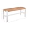 Alaterre Furniture Newport 40in Wood Bench with Handcrafted Woven Rope Seat, White ‎ANNP0450 - alternate 3